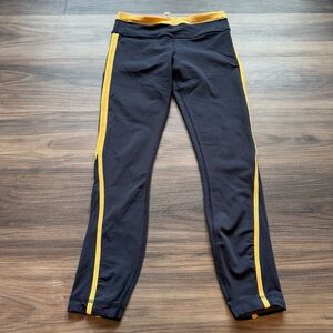 lululemon athletica Black and Yellow Stripe Leggings